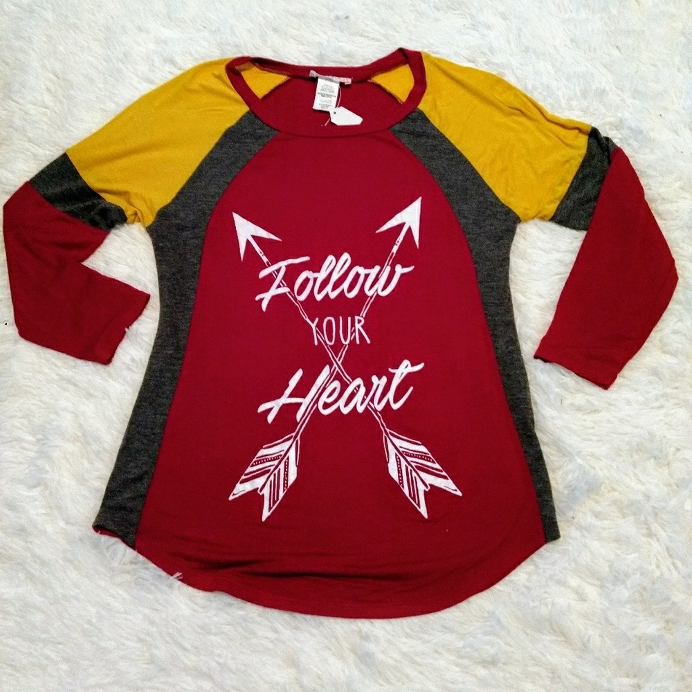 $5 sale! Follow your heart top